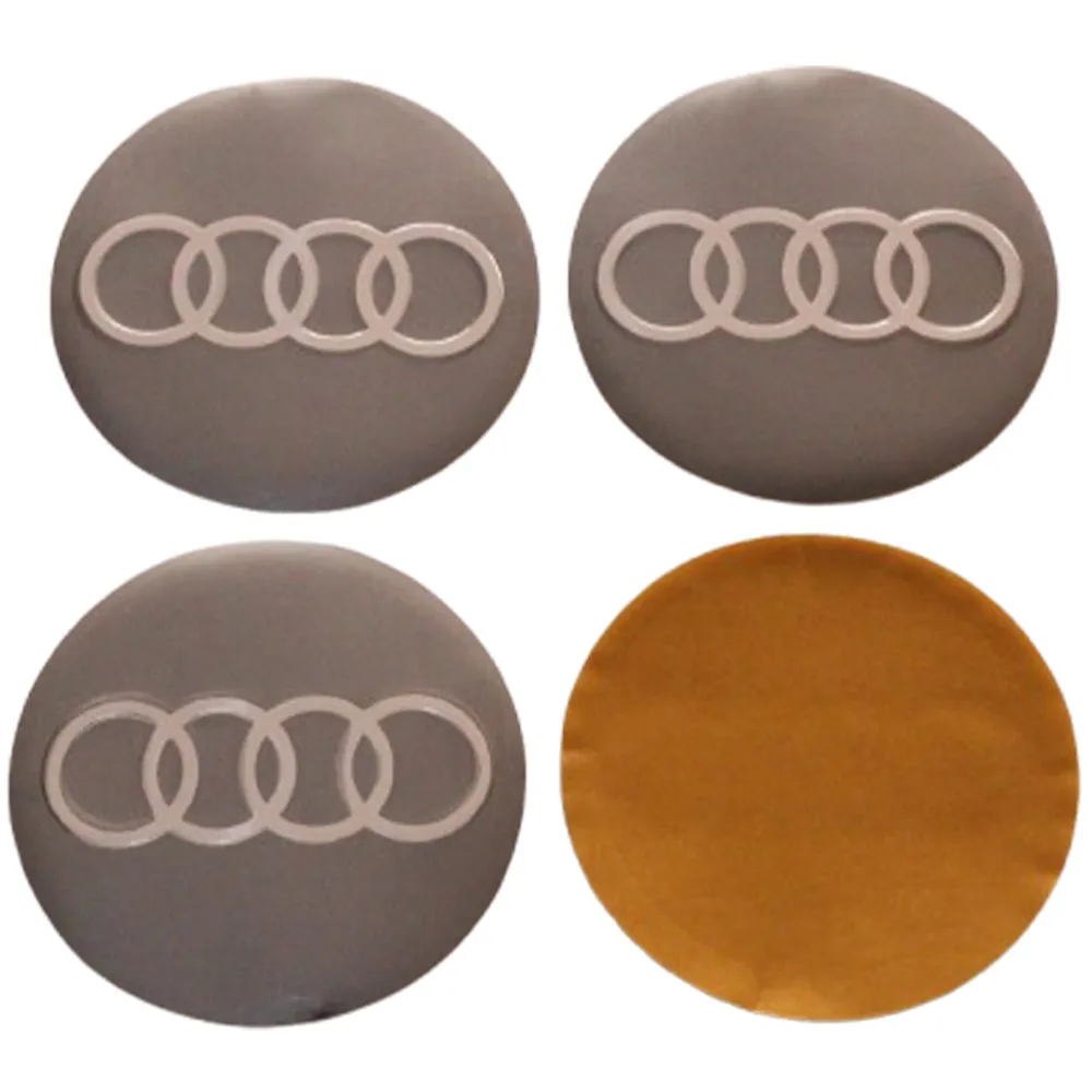 Audi Jant Göbeği Stickerı 56 mm. Gri