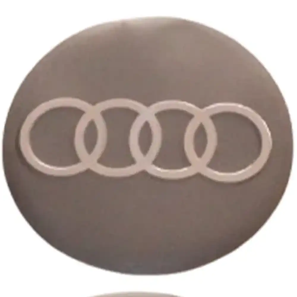 Audi Jant Göbeği Stickerı 56 mm. Gri 1 Adet