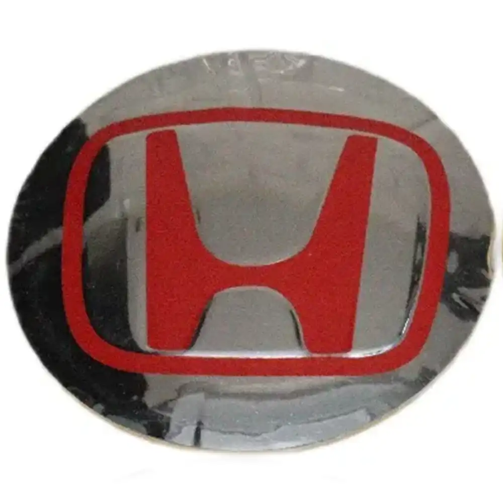 Gri Kırmızı Honda Jant Göbeği Sticker 64 mm. 1 Adet