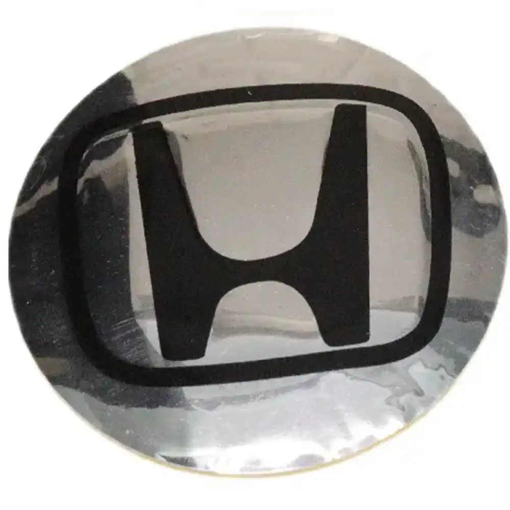 Gri Siyah Honda Jant Göbeği Sticker 64 mm. 1 Adet