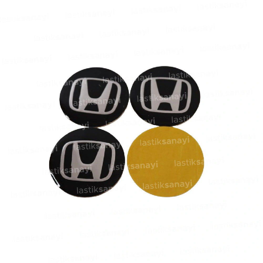 Honda Jant Göbeği Stickerı 56 mm. Siyah 1 Adet