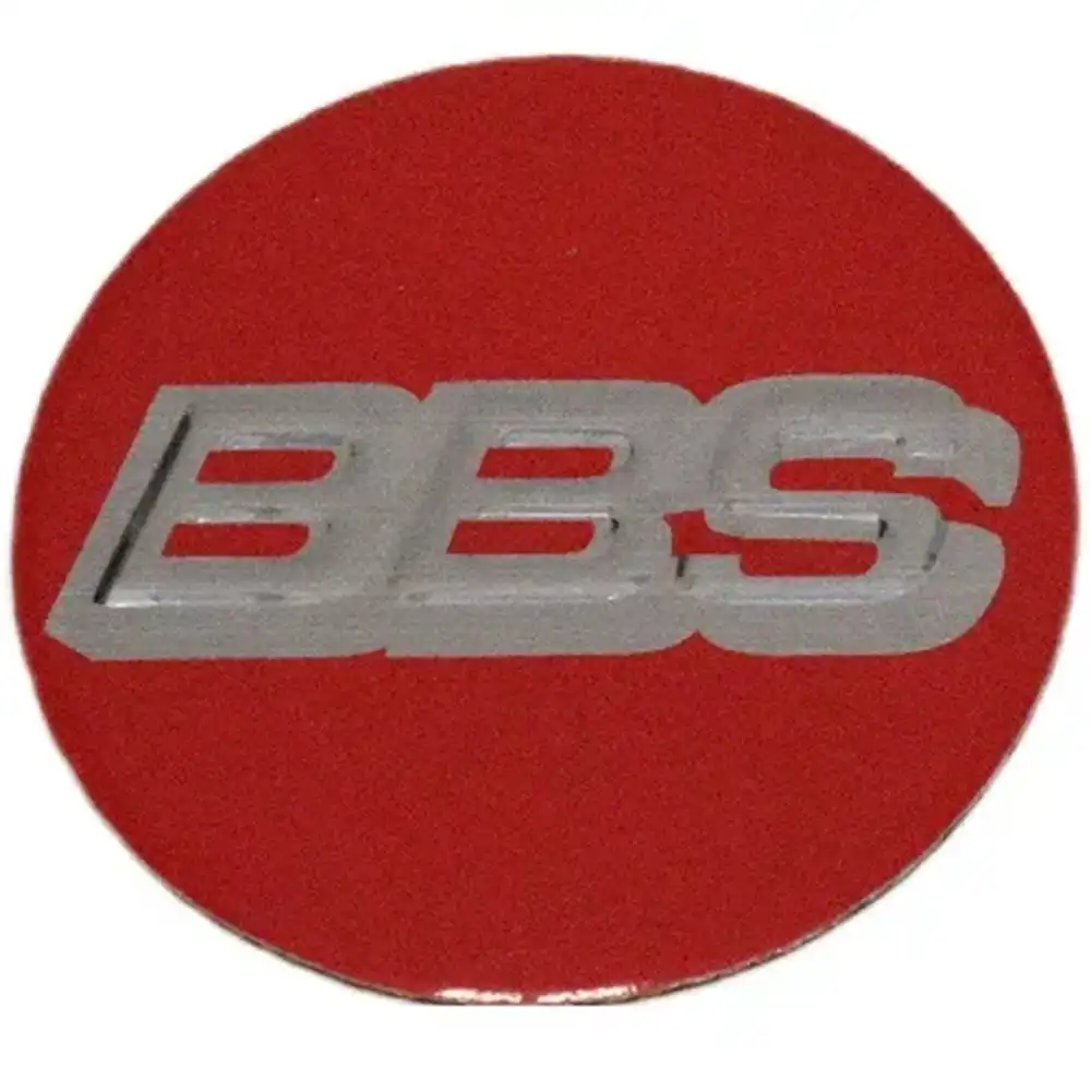 Kırmızı BBS Jant Göbeği Sticker 74 mm. 1 Adet