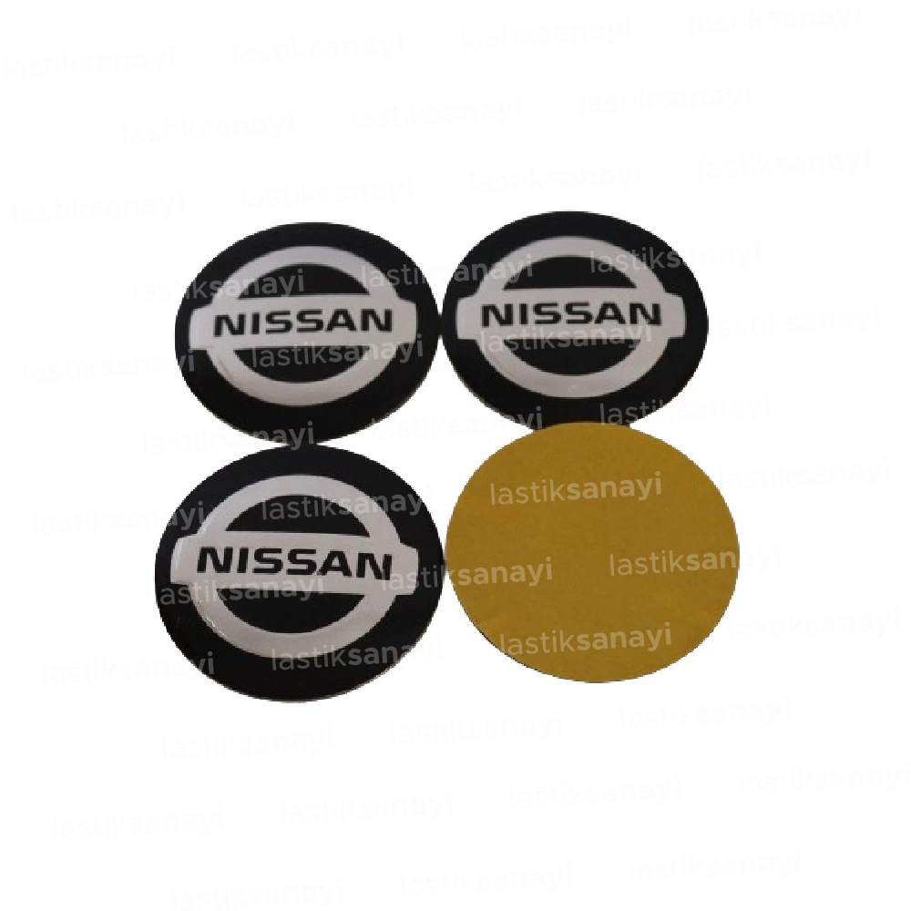 Nissan Jant Göbeği Stickerı 56 mm. (4 Adet)