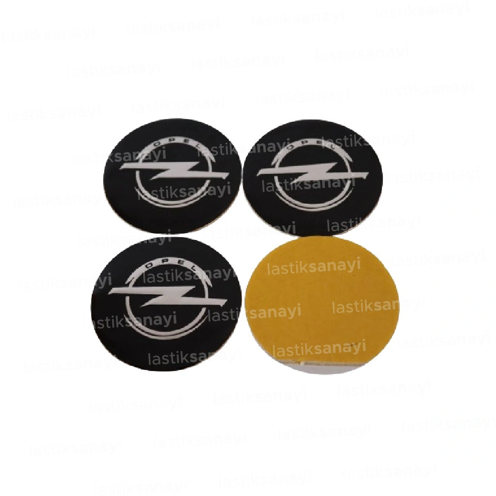 Opel Jant Göbeği Stickerı 62 mm. Siyah