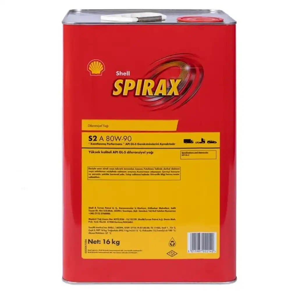 Shell Spirax S2 A 80W-90_1*16 lt Şanzuman Yağı