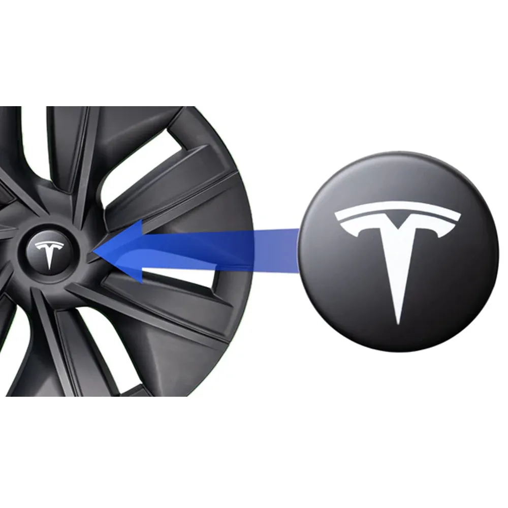 Tesla Jant Göbeği Sticker 56 mm. (4 Adet Alınabilir)