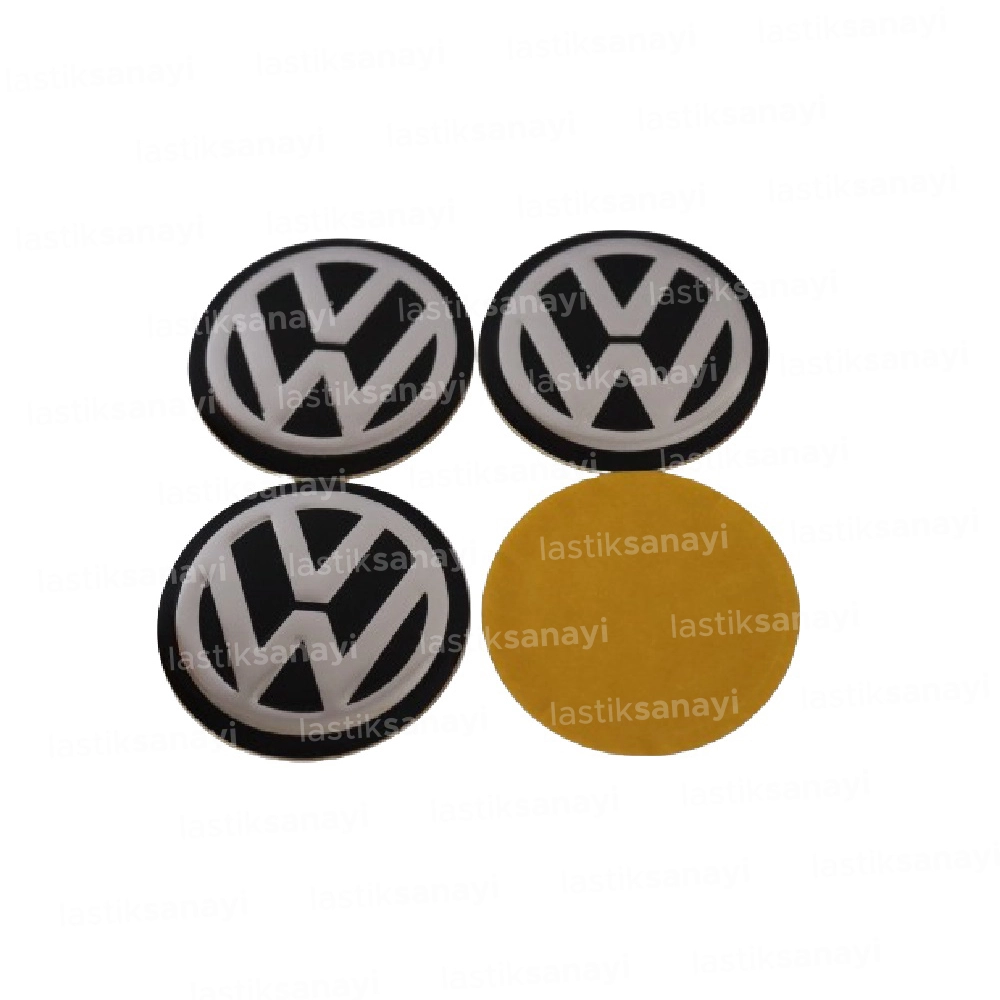 Volkswagen Jant Göbeği Stickerı 56 mm. 1 Adet